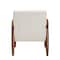 Baxton Studio Stratton Mid-Century Modern Cream Boucle Fabric and Walnut Brown Finished Wood Armchair 228-12960-ZORO - alternate 6
